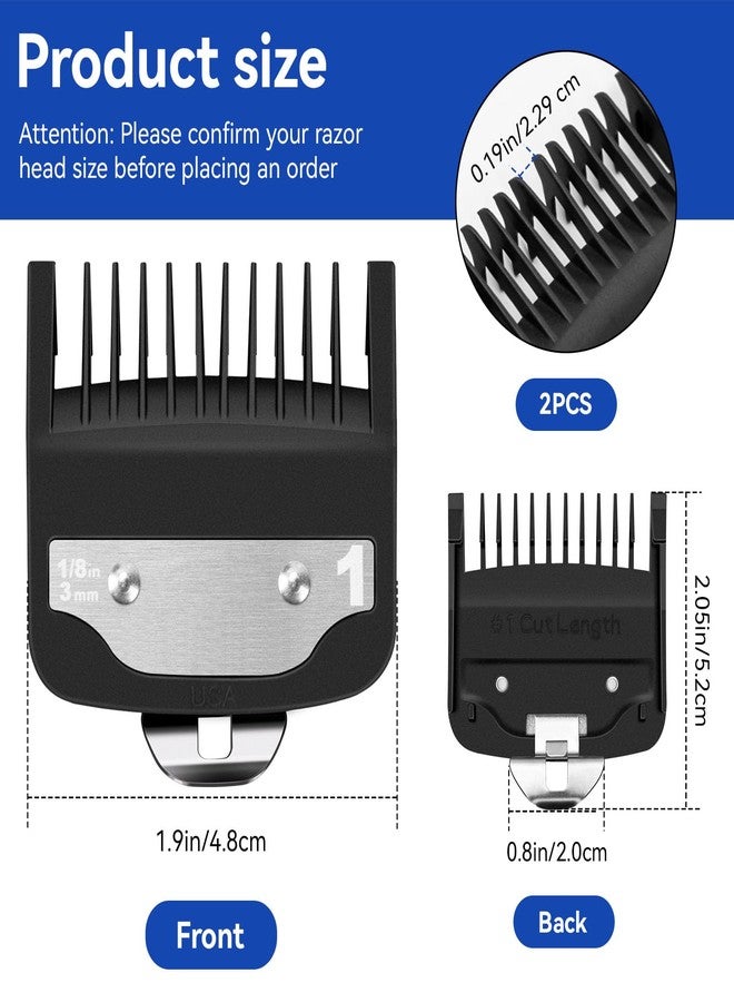HCLSY Replacement for 1 Wahl Clipper Guards Set, 1/8" 3mm Metal Hair Clipper Guards Set for Professional Stylists and Barbers(2 Pack) - Image 3